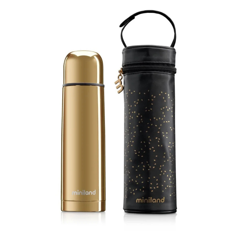 xx Miniland Thermos Deluxe gold 500ml + sac isotherme