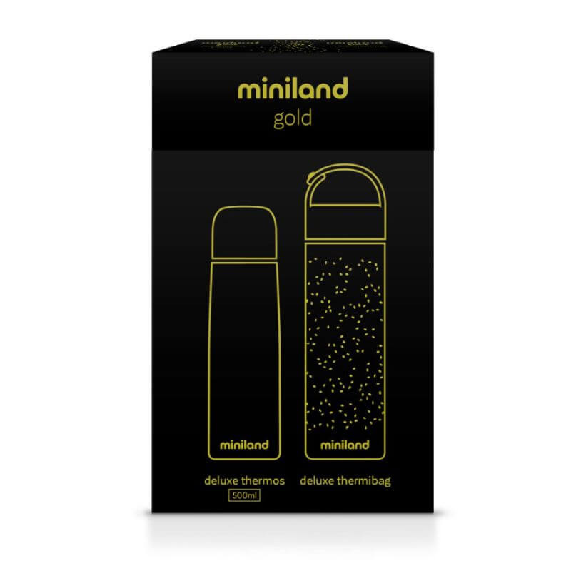 Miniland Thermos Deluxe gold 500ml + sac isotherme
