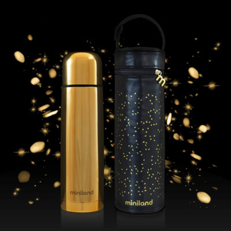 Miniland Thermos Deluxe gold 500ml + sac isotherme