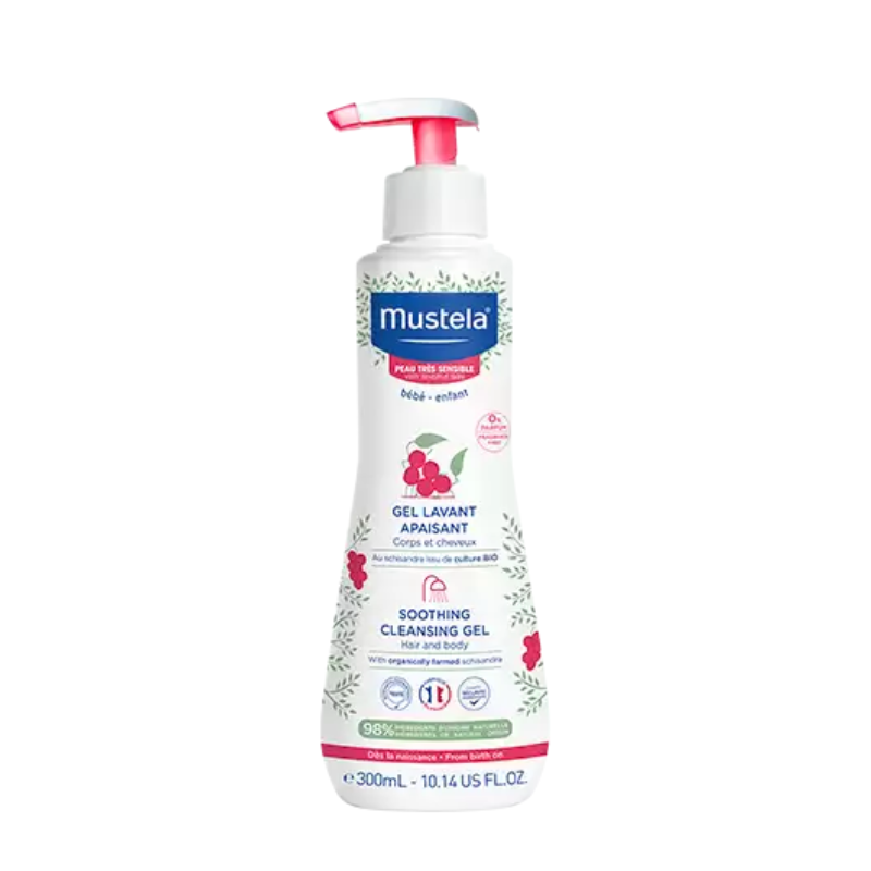 xx MUSTELA gel lavant apaisant corps et cheveux peau très sensible 300 ml