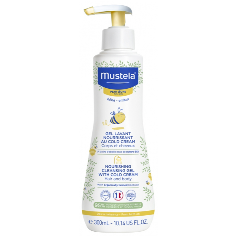 xx Mustela Gel Lavant Nourrissant au Cold Cream à la Cire d'Abeille 300 ml