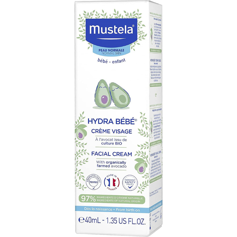Mustela Hydra Bebe Crème visage dès la naissance 40 ml