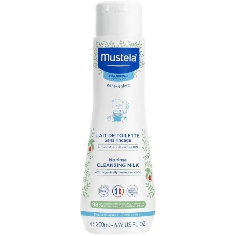 xx Mustela Lait de Toilette sans Rinçage à l’Avocat Bio – 200ml