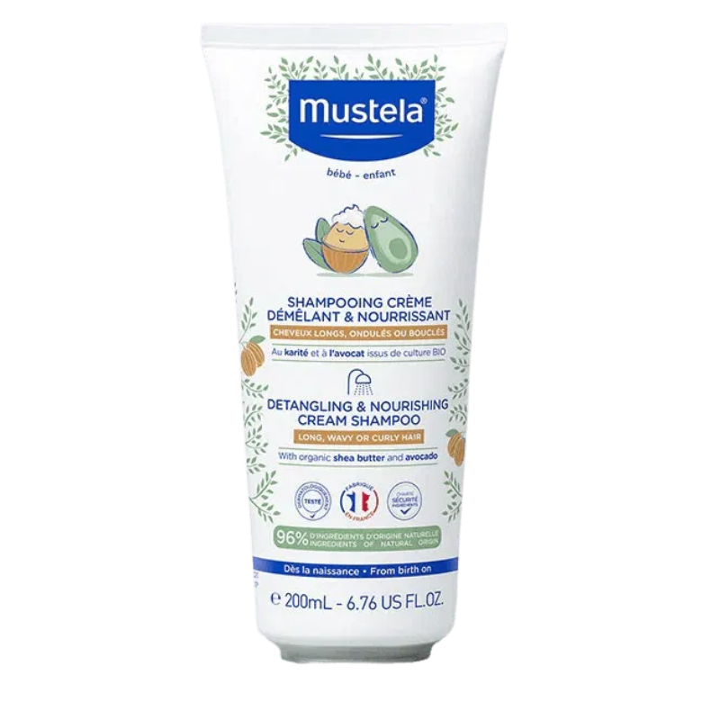 xx Mustela Shampooing Crème Démêlant et Nourrissant Cheveux Bouclés 200ml
