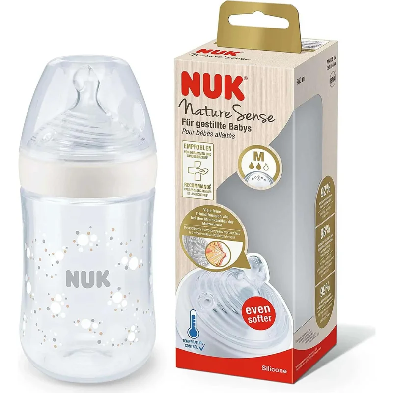 xx Nuk Biberon Nature Sense 240ml – Blanc