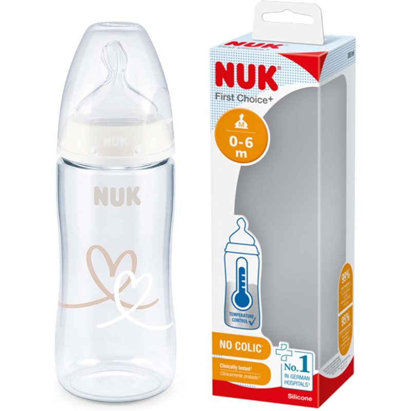 NUK First Choice+ biberon 0-6 mois - Contrôle de la température 300 ml