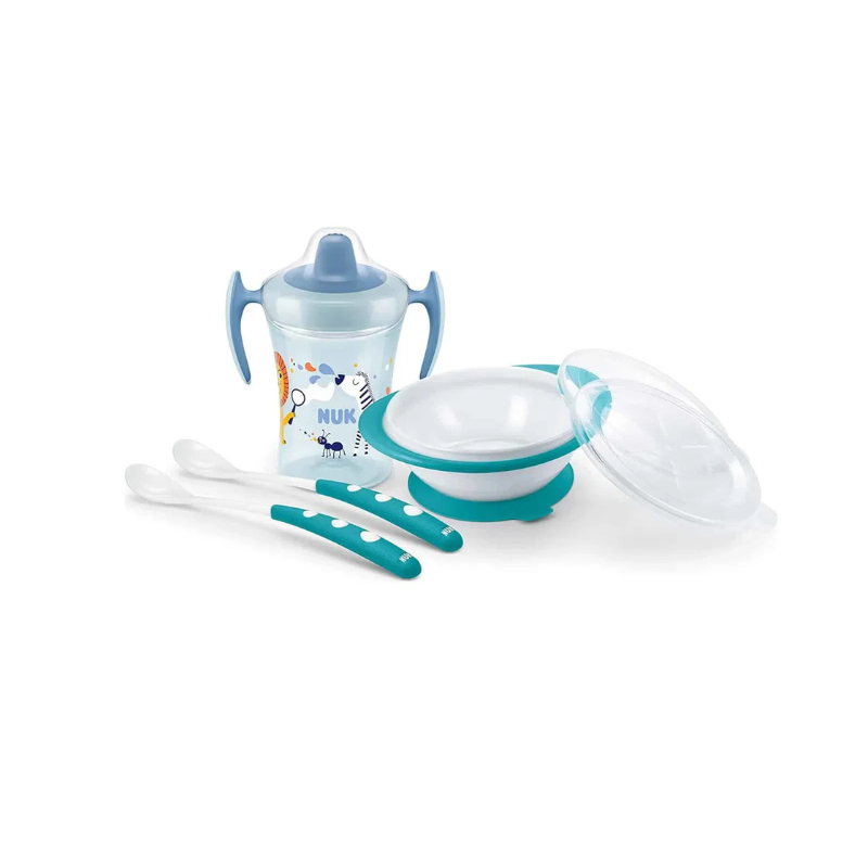 xx NUK Set Repas 4 pièces bleu 6 mois et plus