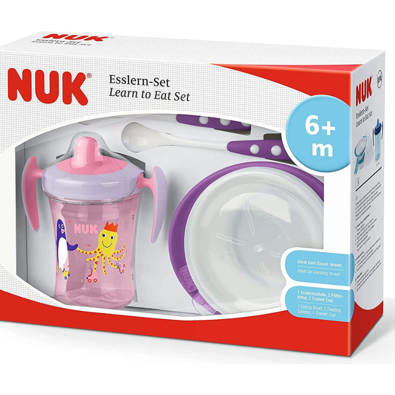 NUK Set Repas 4 pièces Rose Violet