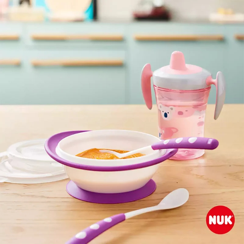 NUK Set Repas 4 pièces Rose Violet
