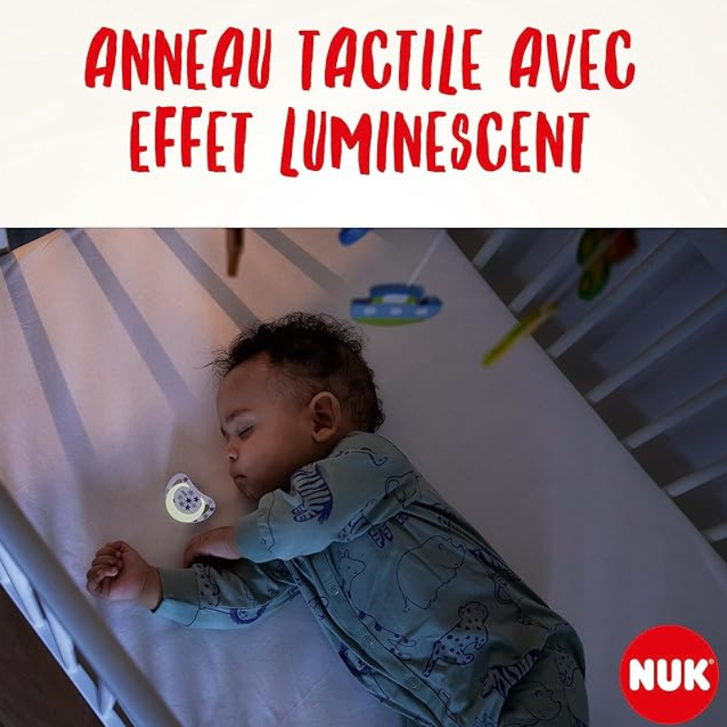 NUK Sucette Star Night en silicone 0-6