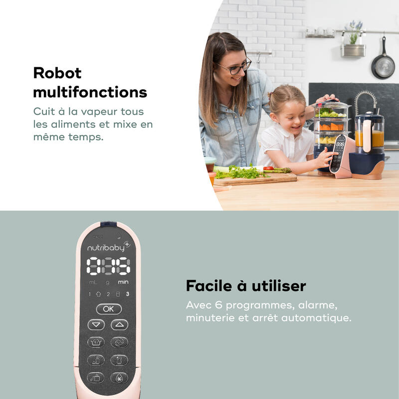 Nutribaby(+) XL Robot multifonctions bébé Grande capacité - BABYMOOV