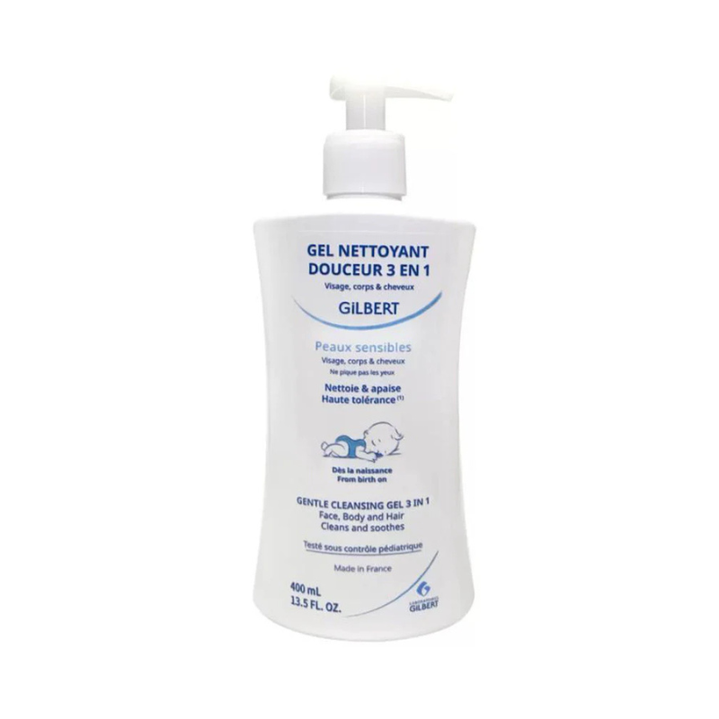 Offre  Gilbert Gel Nettoyant - Baume Relipidant 400ml = Eau Nettoyante 400ml