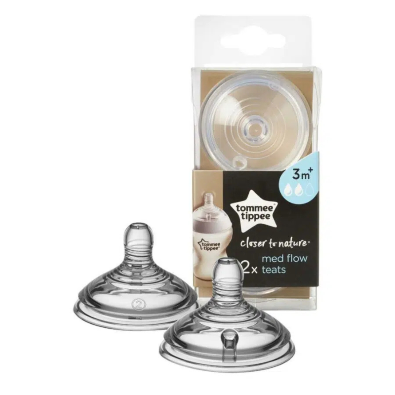 Pack de 2 Tétines Débit moyen – Tommee Tippee