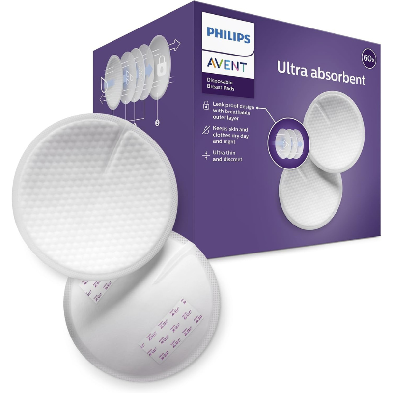xx Philips Avent 60 coussinets d'allaitement jetables - jour et nuit