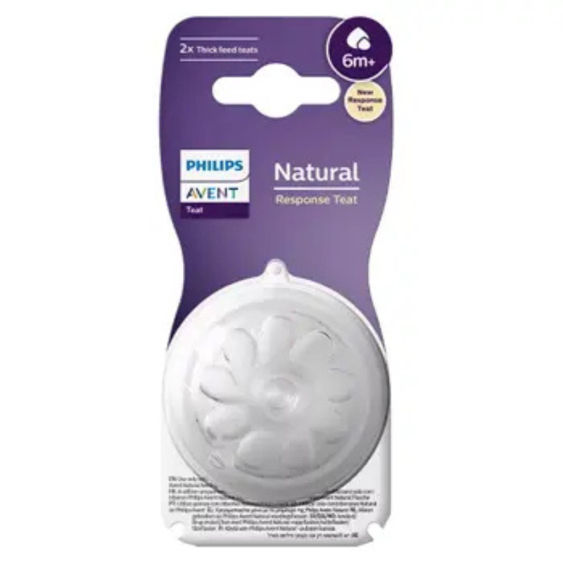 xx Philips Avent Lot de 2 tétines Natural Response 6 mois+ débit liquides épaissis