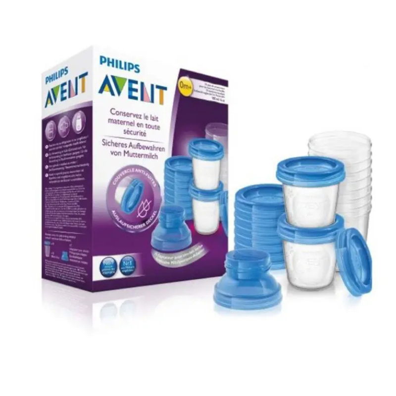 xx Philips Avent Set pots de conservation pour lait maternel 180 ml/6oz