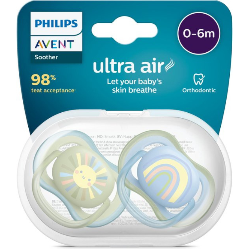 xx Philips Avent Sucette Ultra Air - 0 à 6 mois - Lot de 2