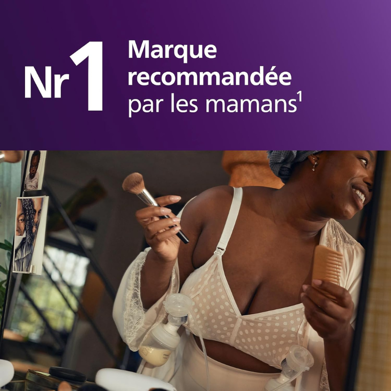 Philips Avent - Tire-lait électrique double, qualité hospitalière et moteur rechargeable, inspiré par la tétée naturelle de bébés