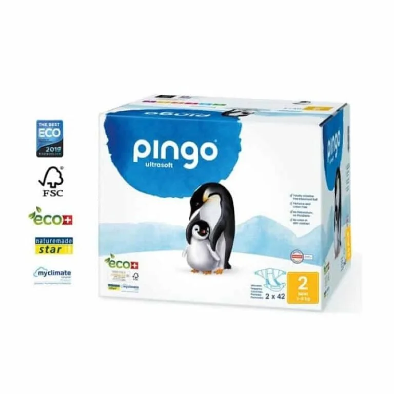 xx Pingo Couches Bio T2 écologiques bébés (3-6 KG) 2X42