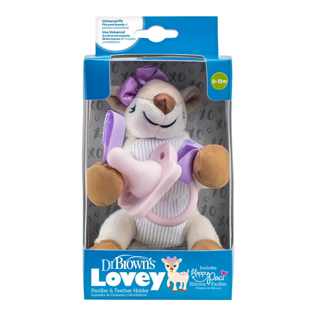 xx Porte-tétine et anneau de dentition Dr. Brown's® Lovey, cerf