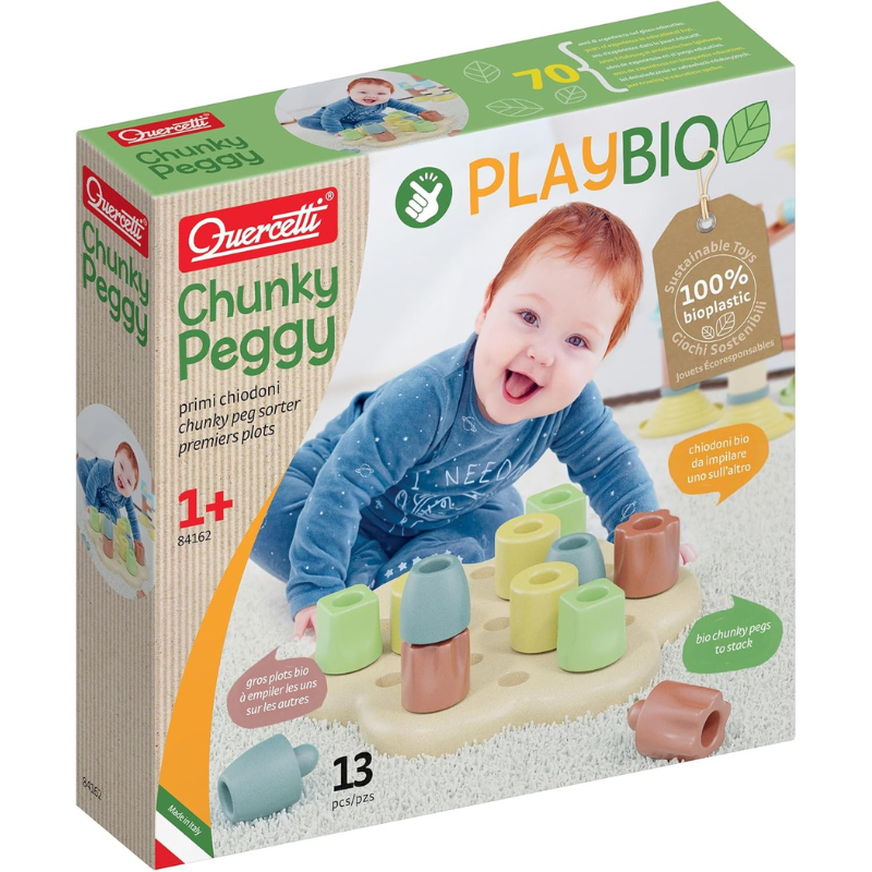 xx Quercetti Jeu de Motricite Chunky Peggy - 12M+