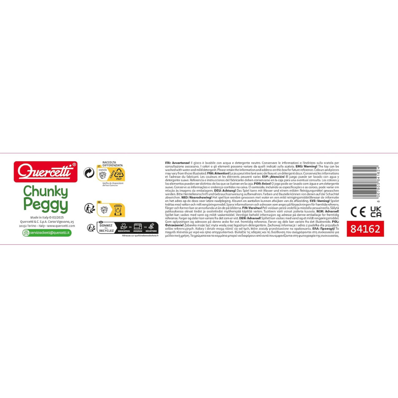 Quercetti Jeu de Motricite Chunky Peggy - 12M+