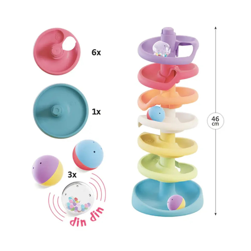 Quercetti Toboggan à Boules Spiral Tower Evo Bio – 12M+