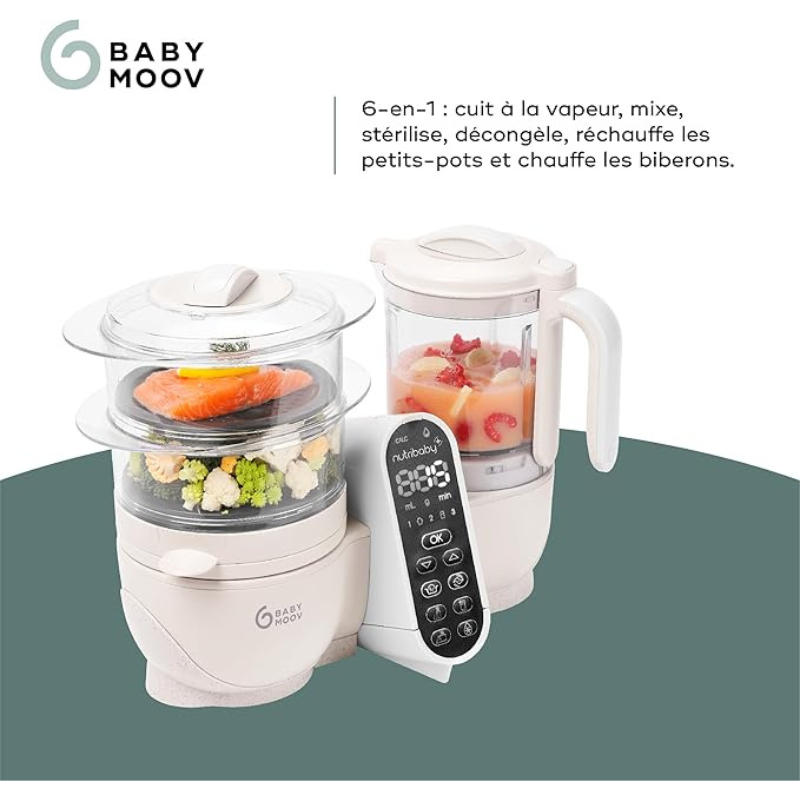 Robot cuiseur nutribaby (+) mineral beige babymoov