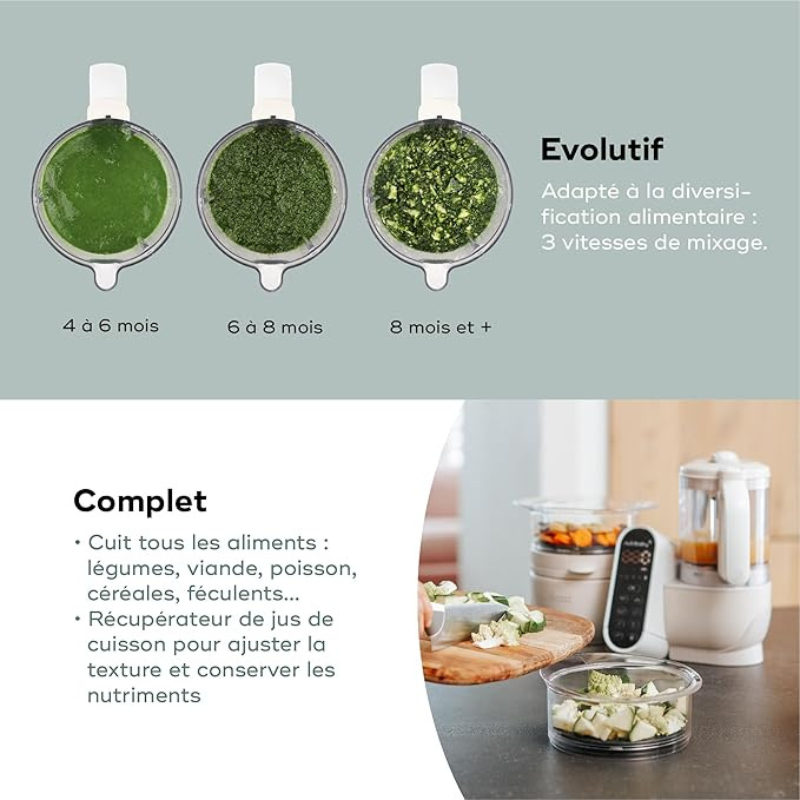 Robot cuiseur nutribaby (+) mineral beige babymoov