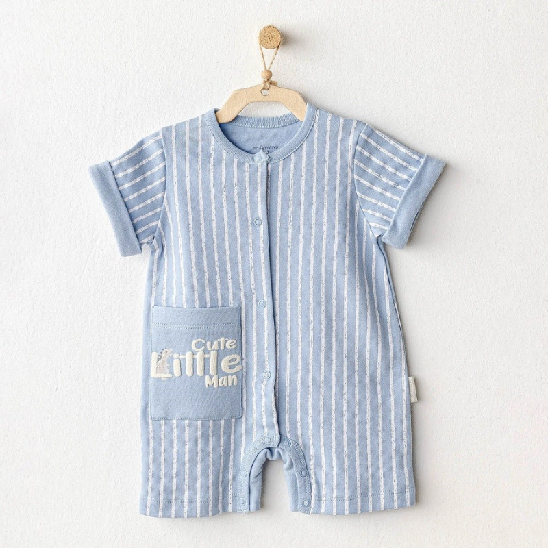 xx Salopette d'été Andywawa pour bébé garçon - Bleu dinosaure