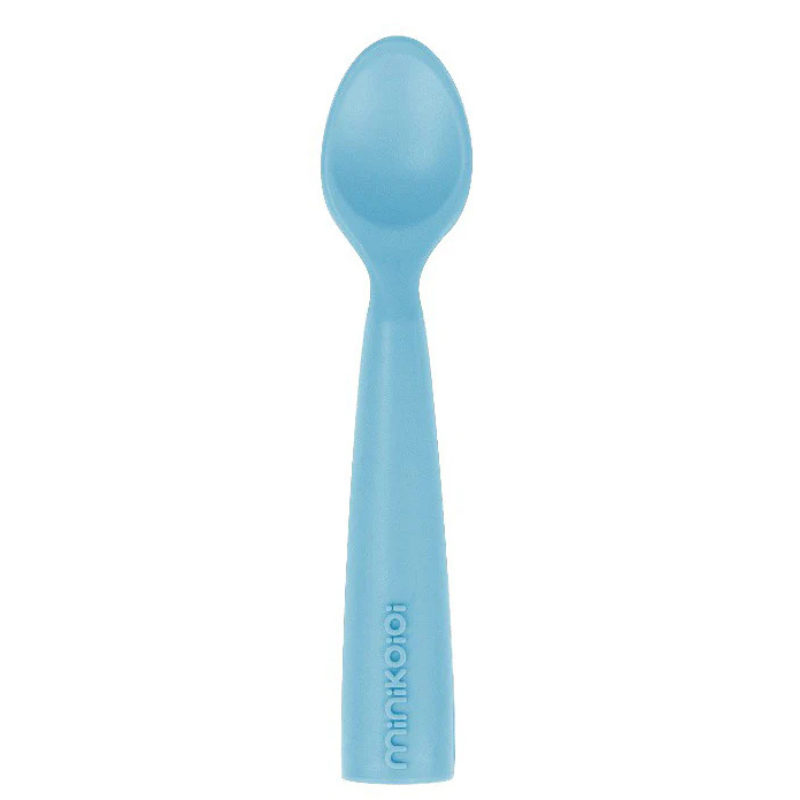 Set en Silicone MINIKOIOI Bol Gobelet Cuillère – Bleu