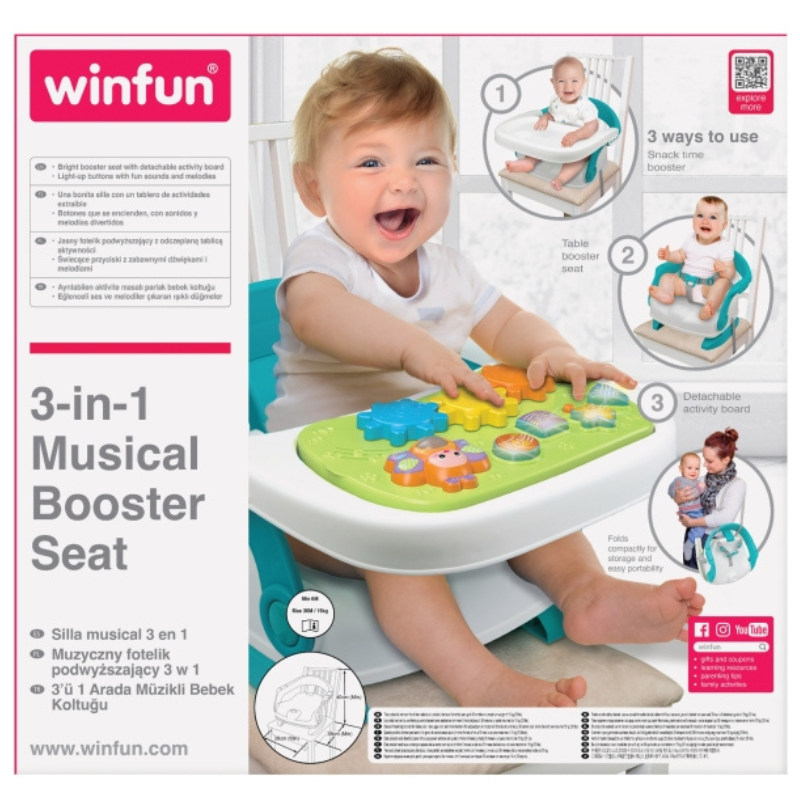 Siège booster musical 3 en 1 - winfun