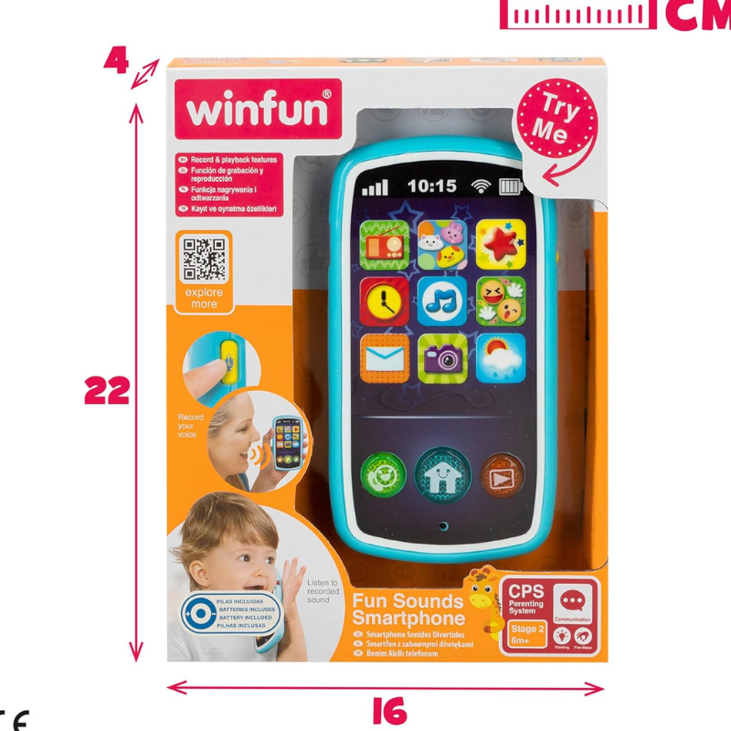 Smartphone pour bébé aux sons amusants - winfun