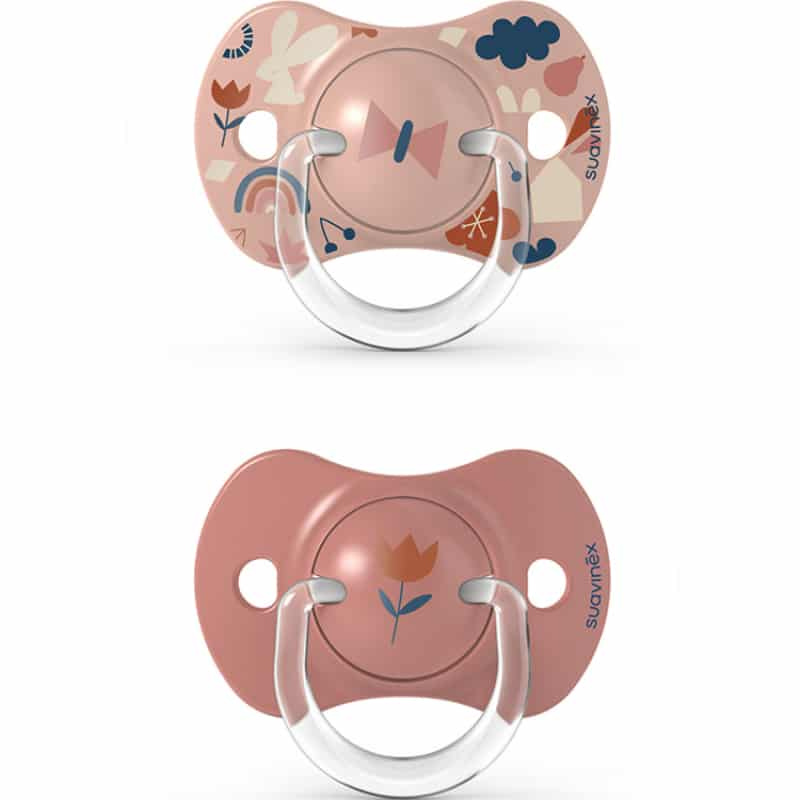xx Suavinex 2 sucettes symétriques SX PRO 6-18 mois Rose