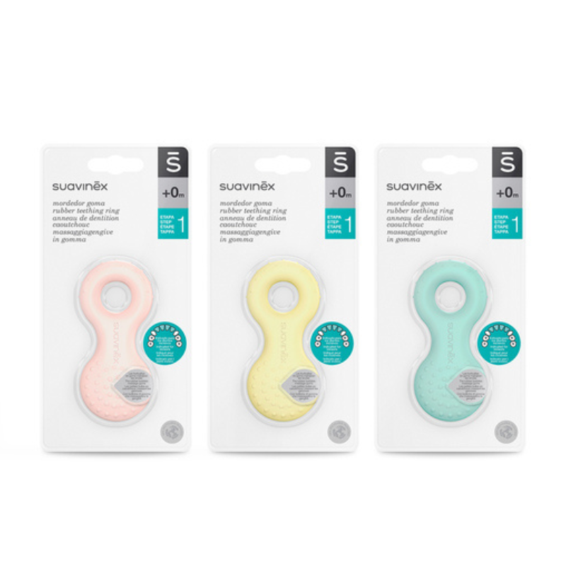 Suavinex, Anneau de Dentition en Gomme pour Bébés +0 Mois