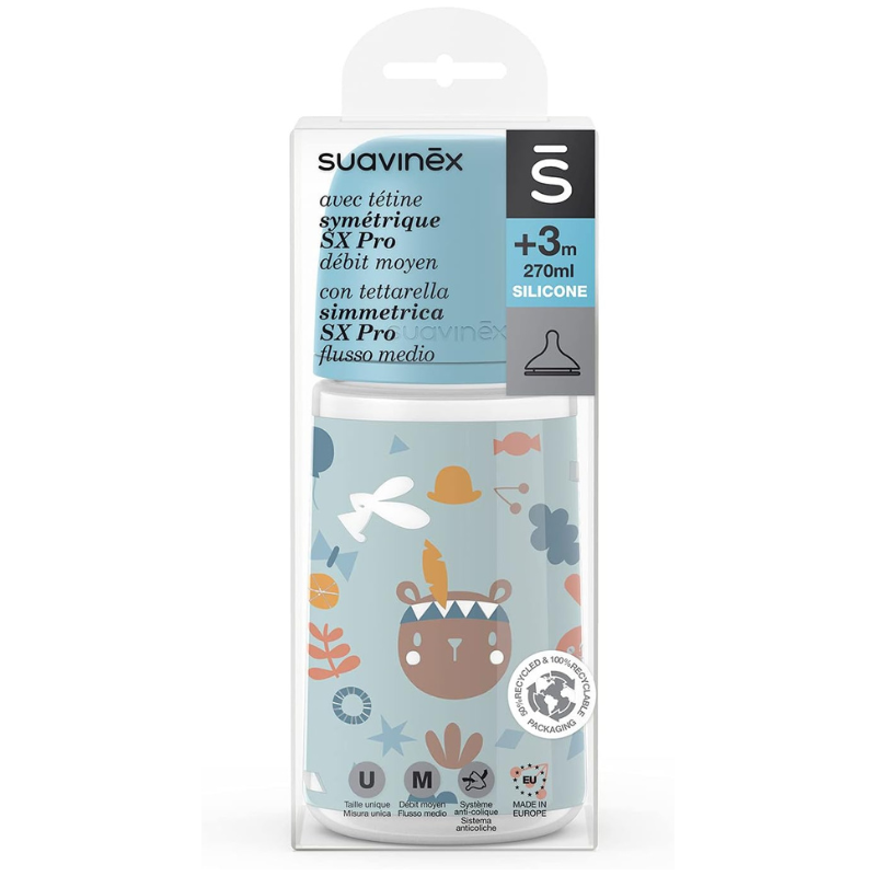 Suavinex Biberon avec Tétine SX Pro Blue - 270 ml