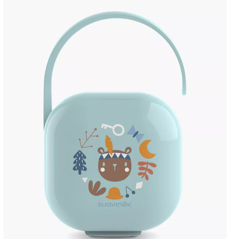 Suavinex Boîte à Sucettes avec poignée flexible - Forêt