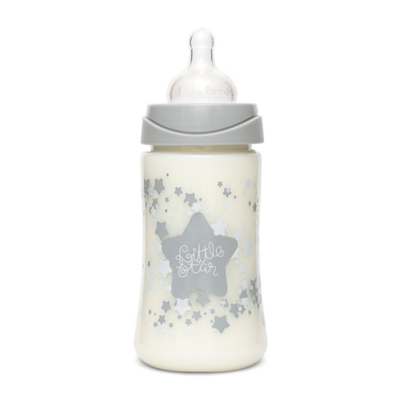 Suavinex – Coffret biberon My Essentials blanc/gris