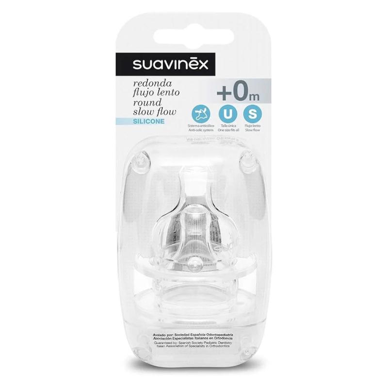 Suavinex Lot de 2 Tétines Silicone 0M+