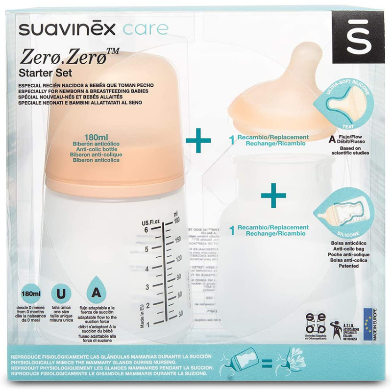 Suavinex Pack biberon Zero Zero - 180 ml