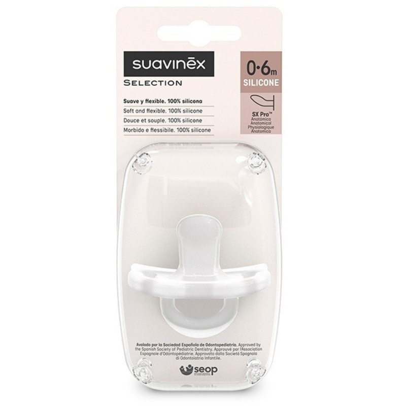 Suavinex Sucette anatomique réversible transparent