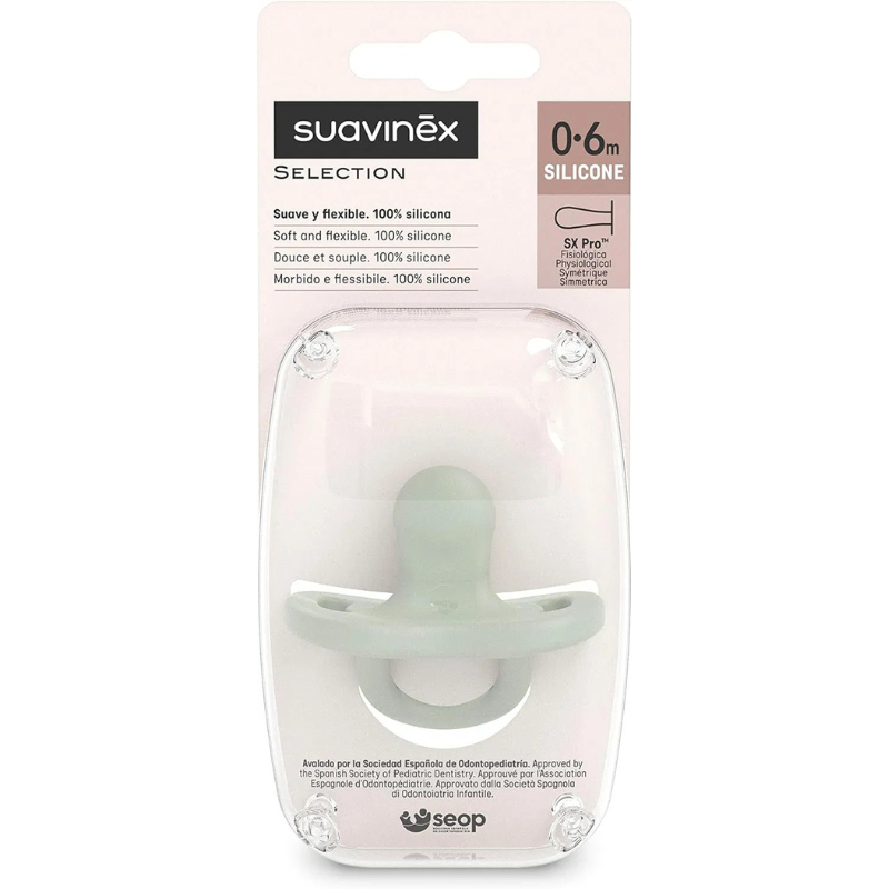 Suavinex Sucette Silicone réversible Mint