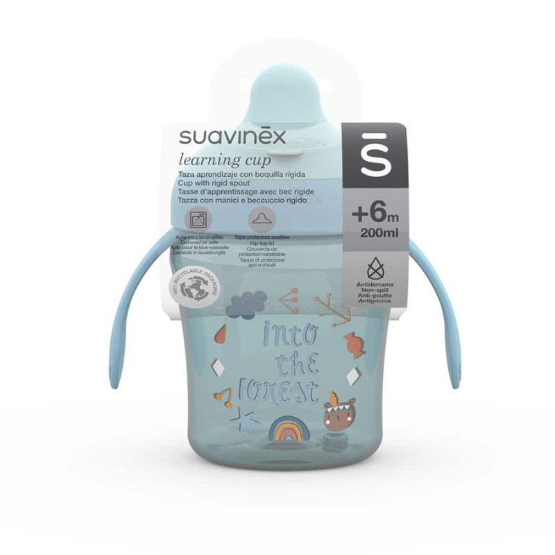 Suavinex Tasse à bec Into the forest Bleu +6m 200ml