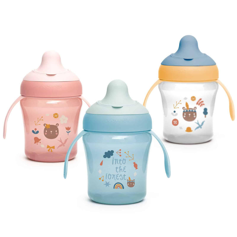 Suavinex Tasse à bec Into the forest Bleu +6m 200ml