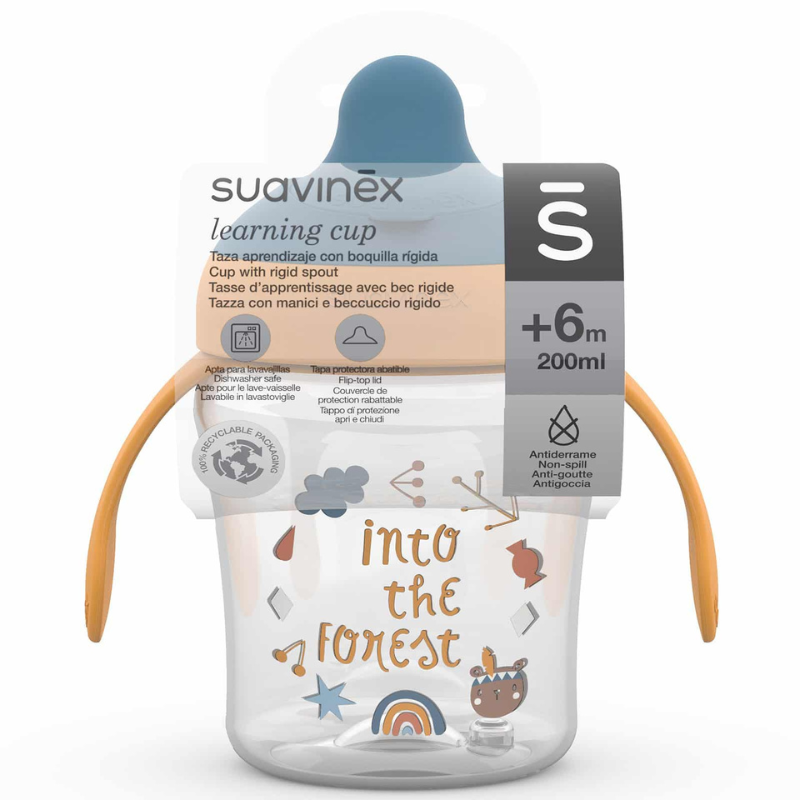 Suavinex Tasse à bec Into the forest Jaune +6m 200ml