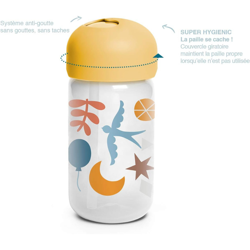 Suavinex Tasse avec paille 340ml - Forêt Jaune