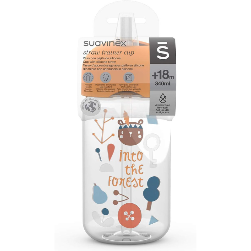 Suavinex Tasse avec paille 340ml - Forêt Jaune