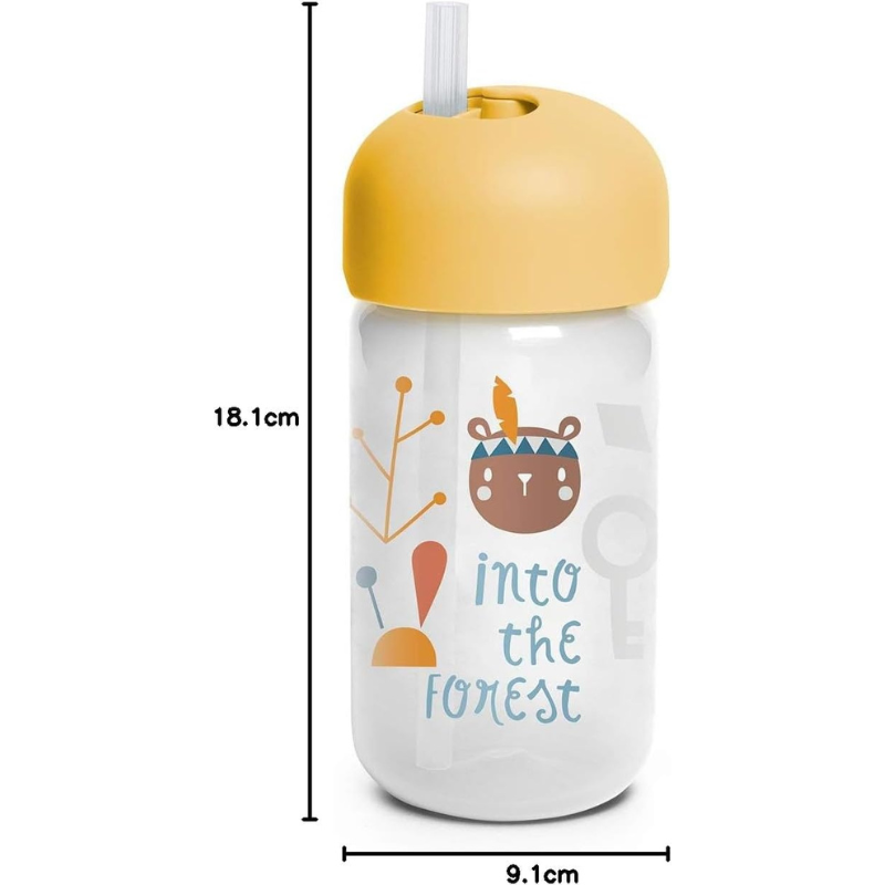 Suavinex Tasse avec paille 340ml - Forêt Jaune