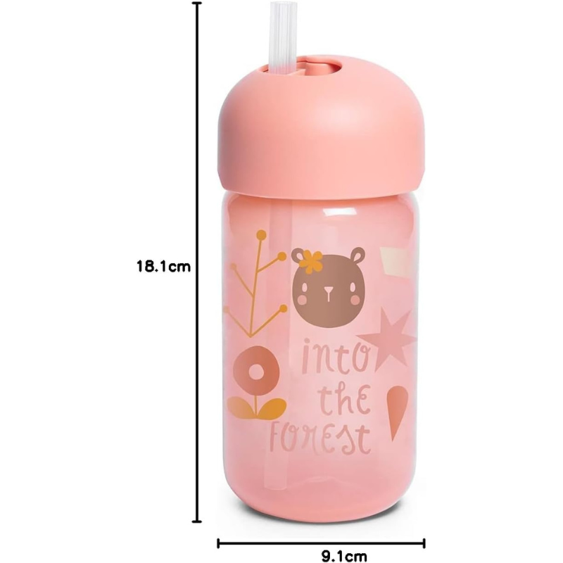 Suavinex Tasse avec paille 340ml - Forêt Rose