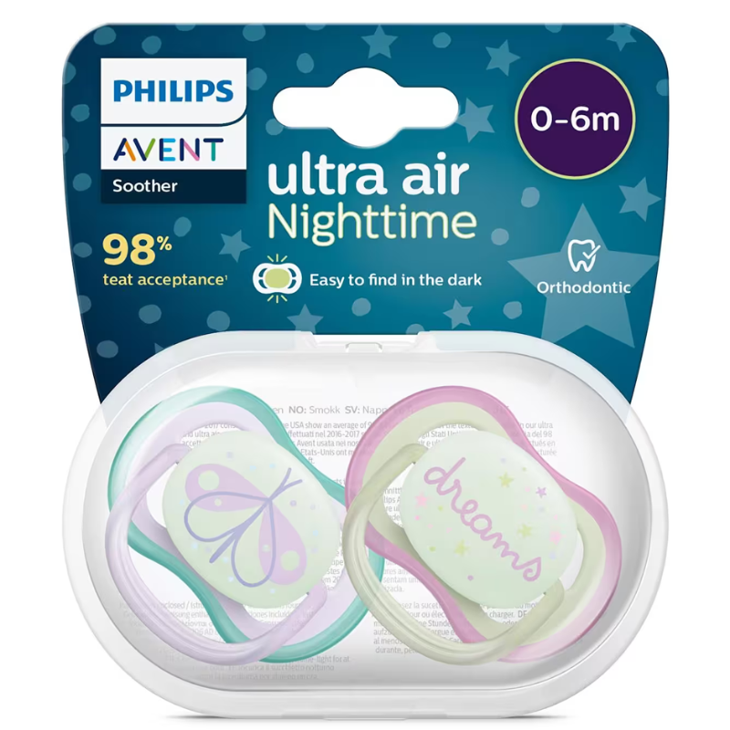 Sucette Philips Avent SCF376/19 Ultra Air 0-6 mois (rose)